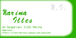 marina illes business card